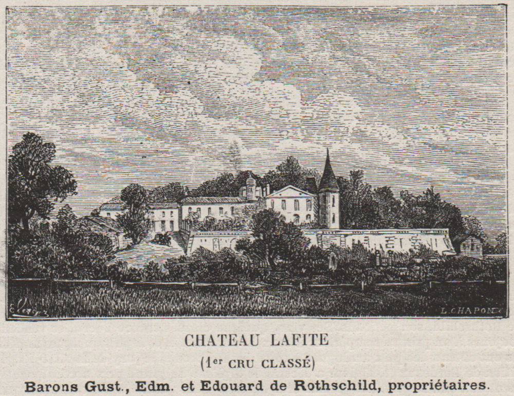 MÉDOC. PAUILLAC. Chateau Lafite (1er Cru Classé). Rothschilds. SMALL 1908